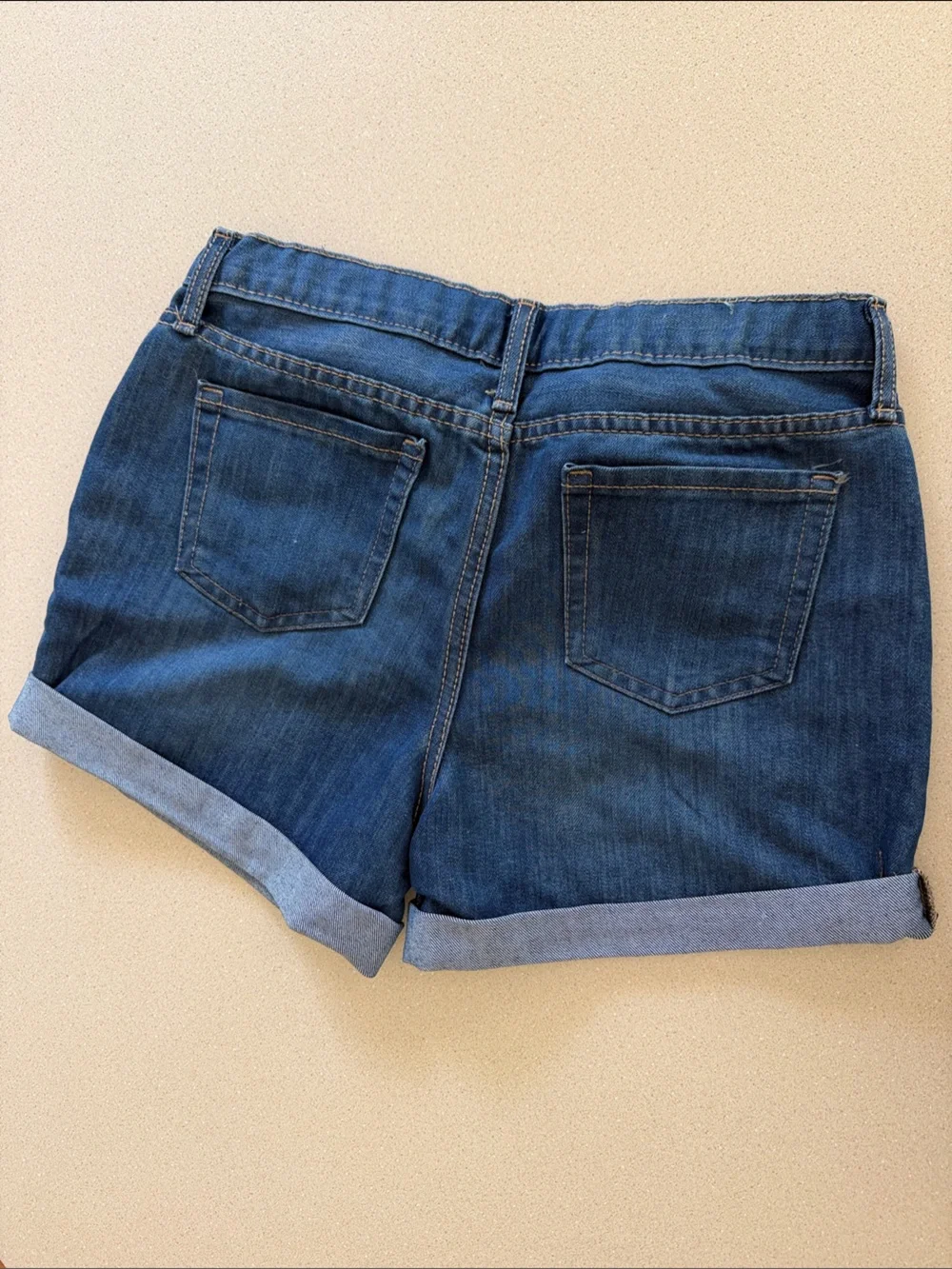 The Children's Place Dark Blue Denim Rolled-Cuff Shorts